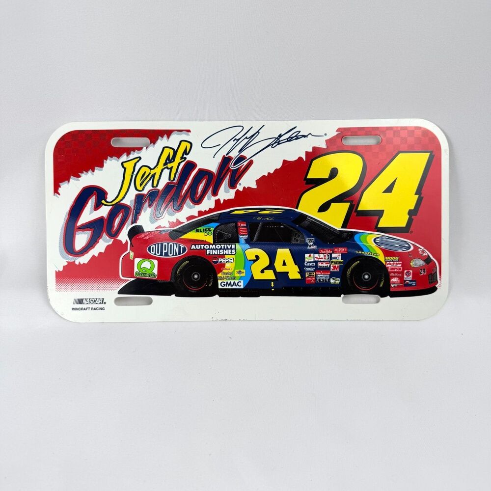 Jeff Gordon Plastic License Plate Nascar Racing DuPont Chevy Hendrick Motorsport